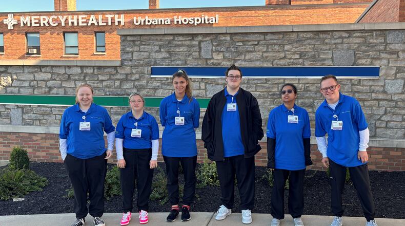 Mercy Health – Urbana partners with the Madison-Champaign Educational Service Center and LIFE Transitions on a new internship program designed to help local students build vital life and work skills while still in school. JESSICA OROZCO/STAFF