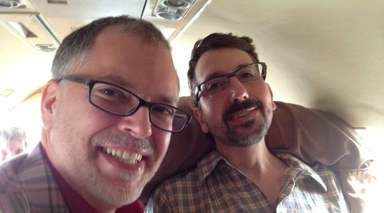 John Arthur and Jim Obergefell on their wedding day aboard a medical transport plane in Baltimore. Before Arthur died of amyotrophic lateral scherosis, or ALS, in October 2013, the couple filed a lawsuit challenging Ohio’s ban on same-sex marriage. The U.S. Supreme Court ruling on the case started by Arthur and Obergefell effectively legalized same-sex marriage in the United States.