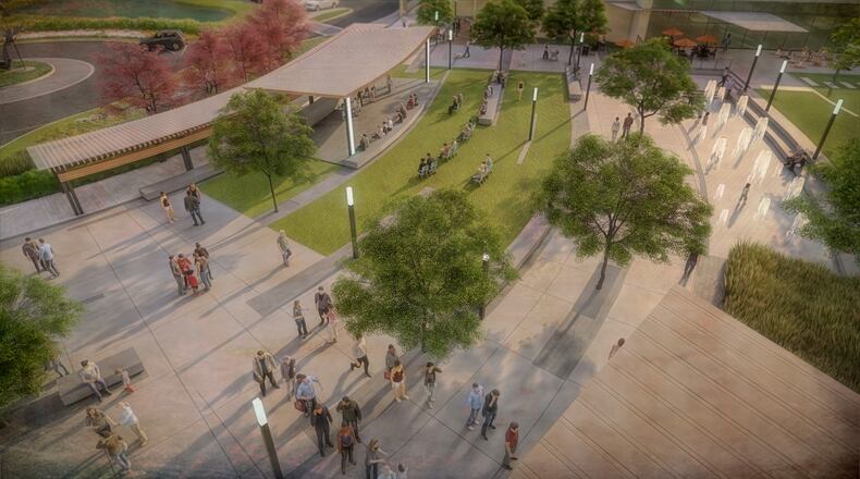 Washington Twp. is starting the second phase of the Gateway Plaza project to improve Countryside Park. This phase will create a plaza with features like a spray fountain, restrooms, and an outdoor performance space, enhancing recreation programs and community events. CONTRIBUTED