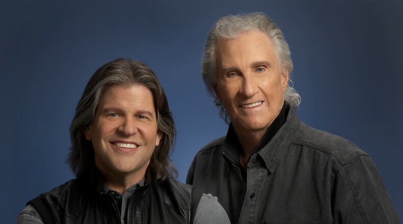 Founding member Bill Medley (right) and newer addition Bucky Heard of the Righteous Brothers share a double bill with the Temptations at Rose Music Center in Huber Heights on Saturday, June 25.