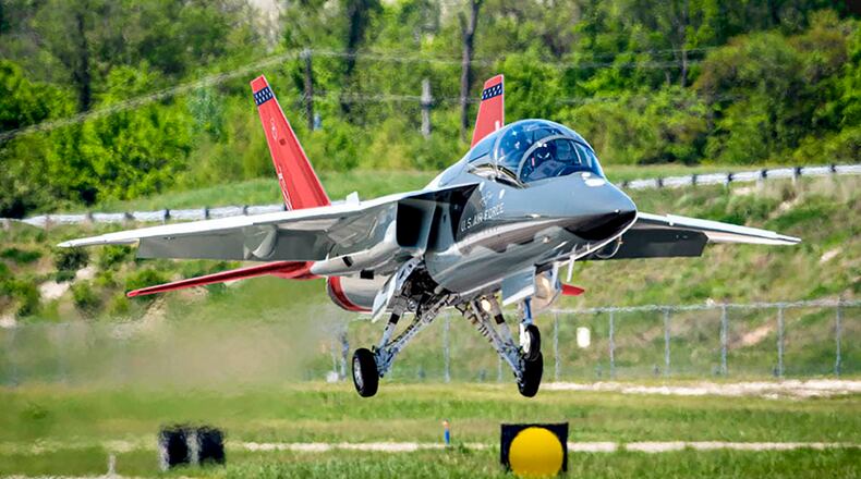 The Air Force Life Cycle Management Center T-7A Virtual Reality Team has begun the daunting task of certifying and verifying technical orders for the T-7A Red Hawk – a task made easier using 3D tools and virtual reality. CONTRIBUTED PHOTO/ERIC SHINDELBOWER, BOEING