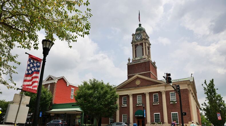 Lebanon town hall on South Broadway Street in downtown Lebanon, 2023. NICK GRAHAM/STAFF . NICK GRAHAM/STAFF