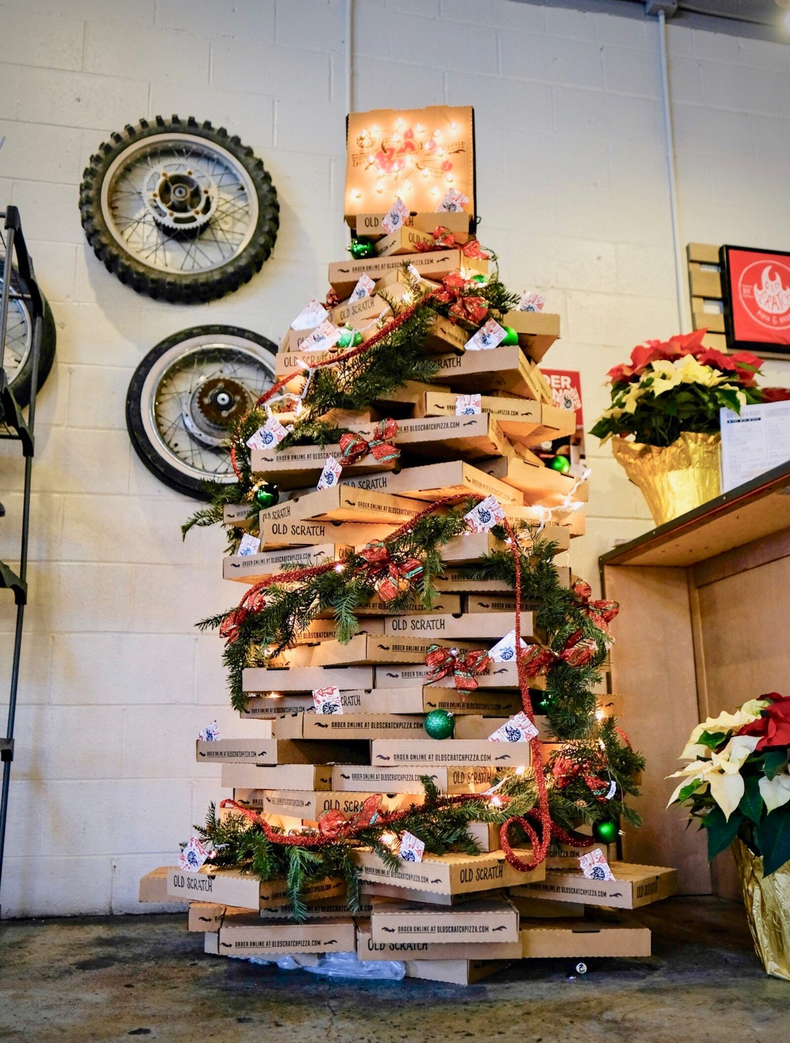 The PizzaTree at Old Scratch Pizza in Dayton.