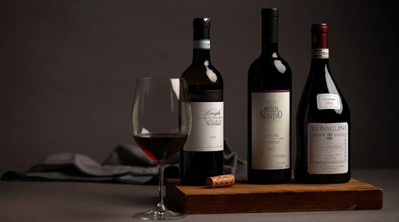 Assorted bottles of nebbiolo, the grand grape of northern Italy. (E. Jason Wambsgans/Chicago Tribune/TNS)