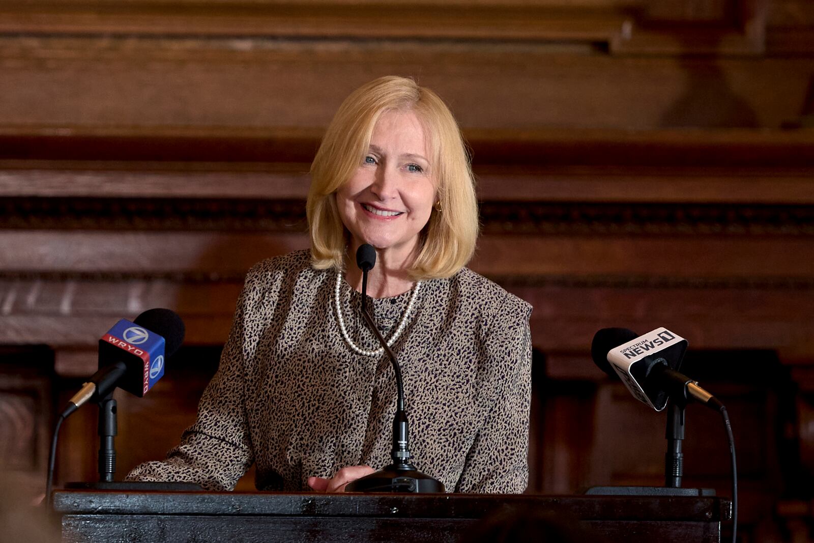 This image released by Blue Harbor Entertainment shows Patricia Clarkson as Lilly Ledbetter in a scene from "Lilly." (Blue Harbor Entertainment via AP)