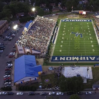 Kettering Fairmont High School's Roush Stadium aerial view. STAFF FILE