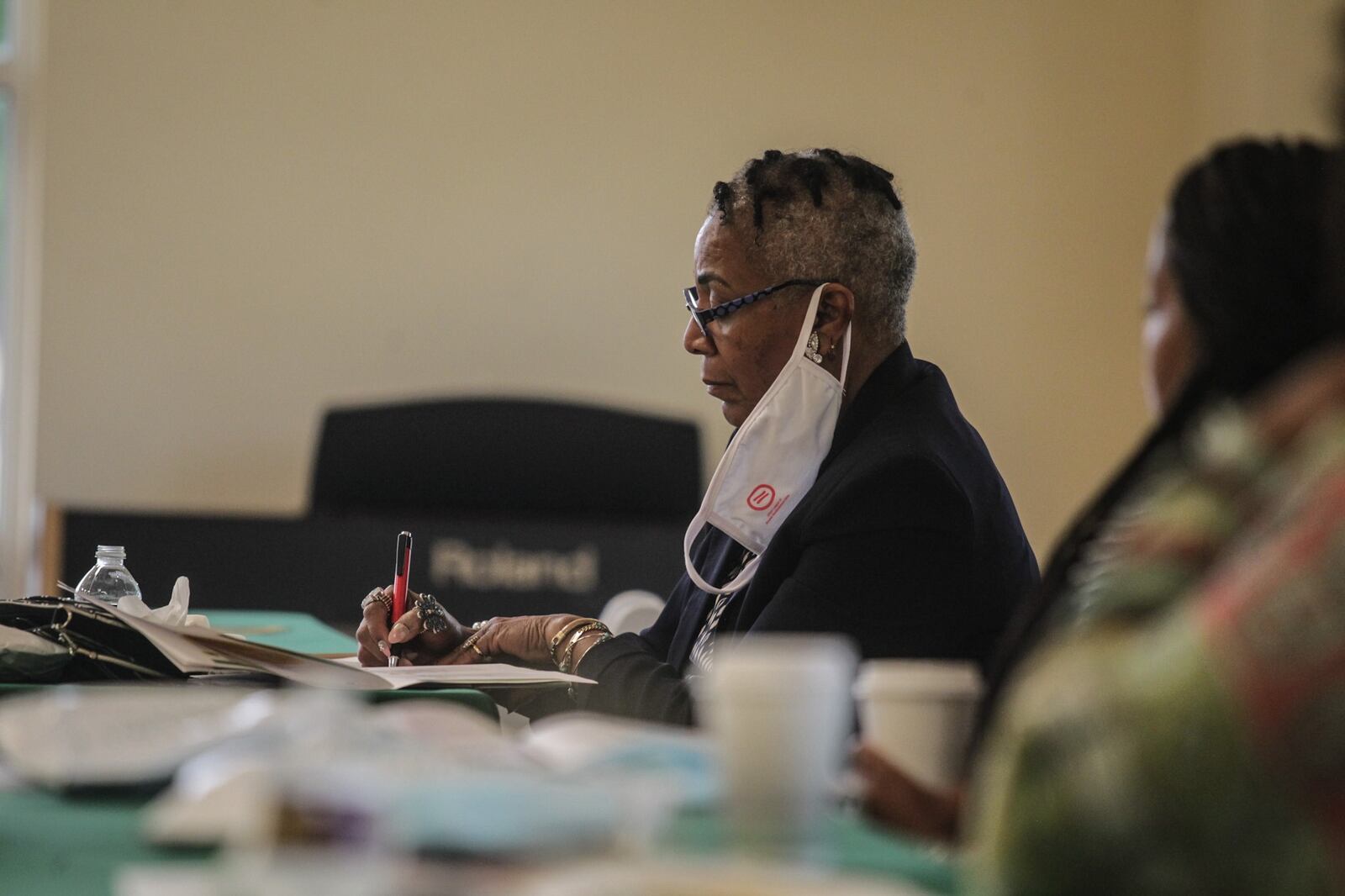 Ohio State Representative, Catherine Ingram along with two other state reps. sit in on a roundtable to discuss the future of   Wilberforce University.