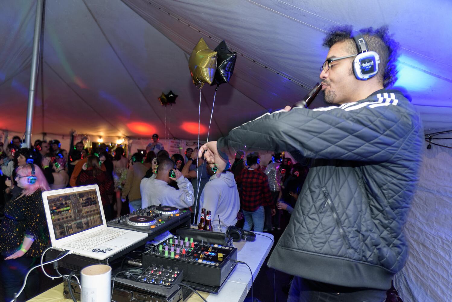 PHOTOS: Did we spot you at Dayton's New Year's Eve Ball Drop and Silent Disco at Yellow Cab Tavern?