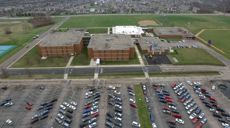 Dayton Christian School announced a $6 million capital campaign in February to expand the campus in Miami Twp. A 31,000 square foot gymnasium with seating for 600 is to be located on the west side of the campus, shown here. TY GREENLEES / STAFF