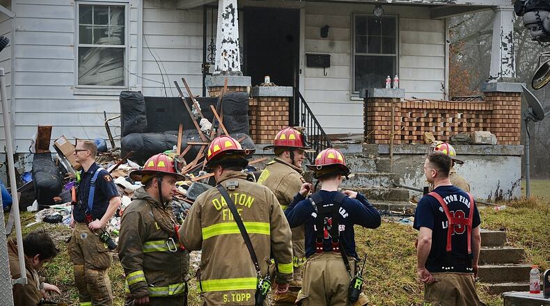 Dayton Fire Department responded to a house fire in the 800 block of Osmond Avenue on Thursday, Jan. 25, 2024. One person was transported by medics to local hospital for injuries. MARSHALL GORBY \STAFF