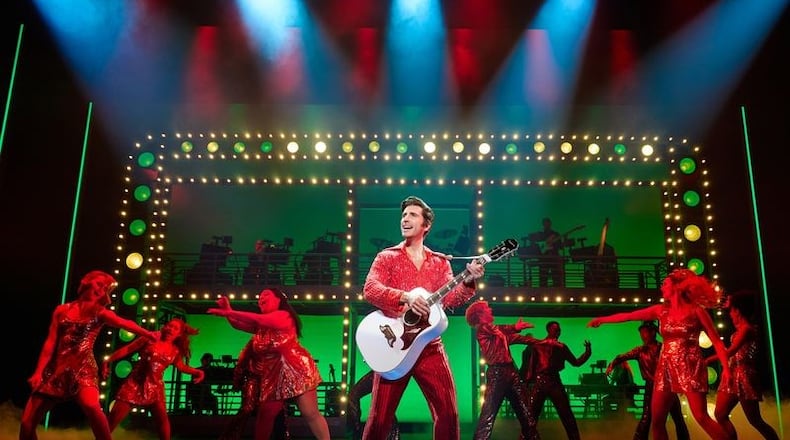 Nick Fradiani as Neil - Then (center) with The Noise and the Band in "A Beautiful Noise: The Neil Diamond Musical." Photo credit: Jeremy Daniel