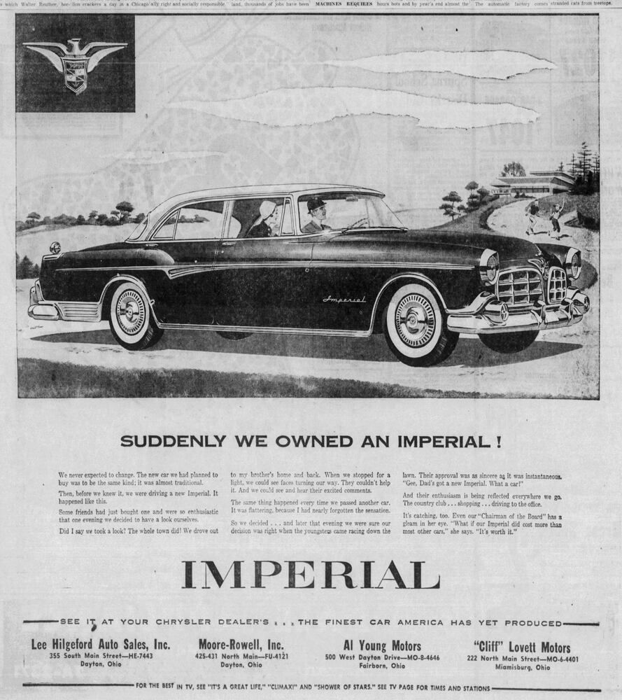 1950s Car advertisement vintage pages