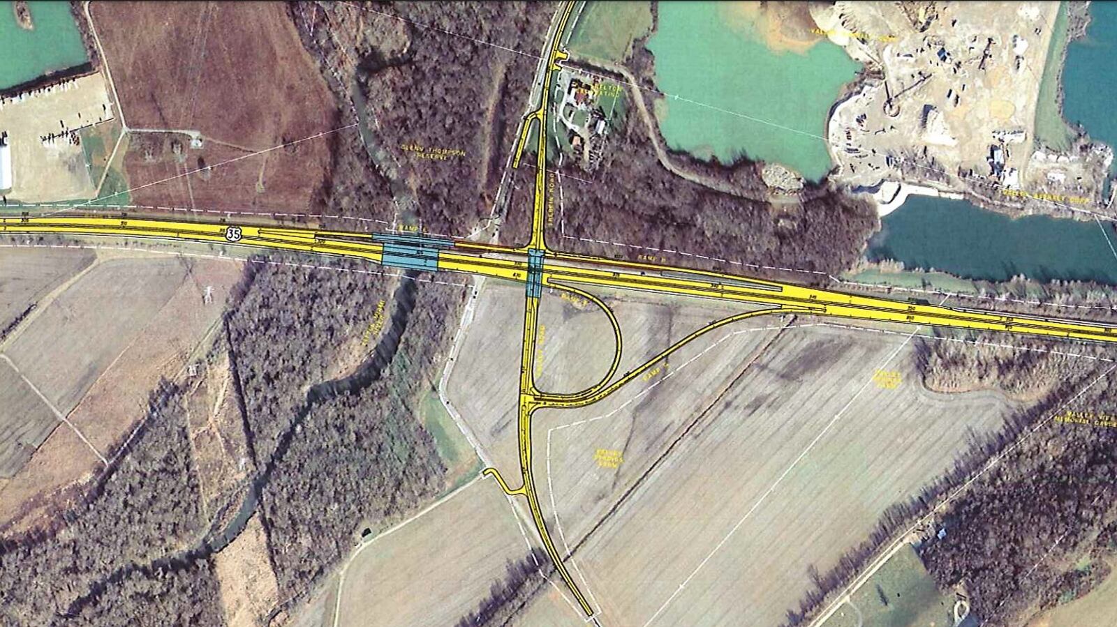 A map of what the interchange at US-35 and Trebein will look like. CONTRIBUTED