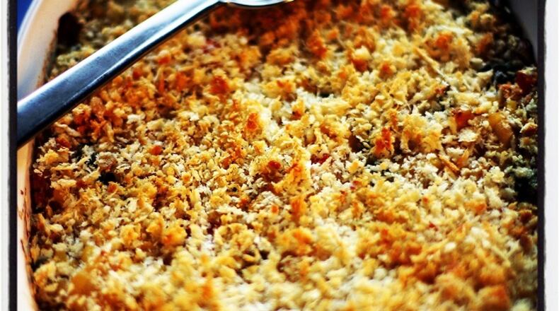 Scalloped Corn Casserole. (Kimberly P. Mitchell/Detroit Free Press/TNS)