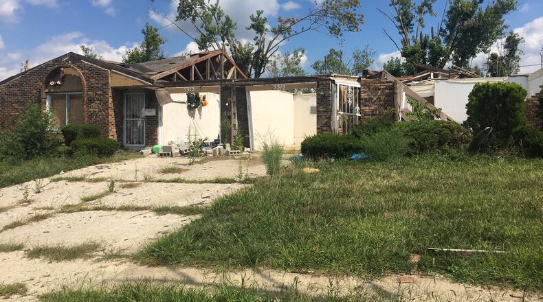 The former home of Lois J. Elmore on Bessmer Drive in Trotwood.