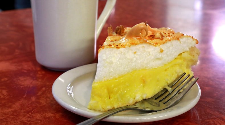 Coffee and a piece of homemade pie at Loretta’s Country Kitchen. BILL LACKEY/STAFF