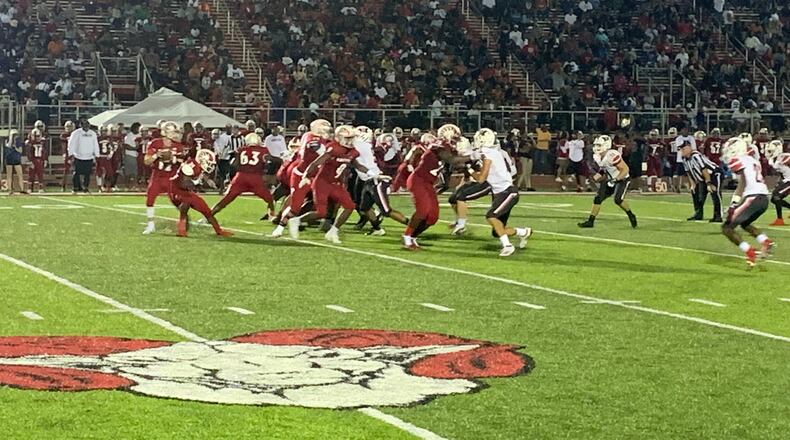 Trotwood vs. Wayne on Friday night at Miami Valley Hospital Complex. Eric Frantz/CONTRIBUTED