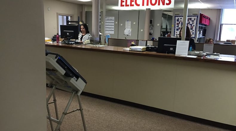 The Miami County Board of Elections office closed temporarily on Friday after an employee tested positive for COVID-19. STAFF FILE
