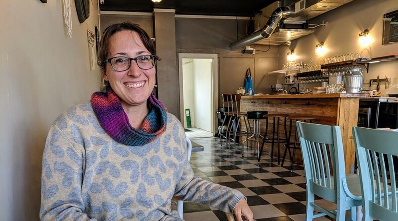 Cecilia Garmendia co-owns Lamp Post Cheese with her husband, Ryan Tasseff, in downtown Lebanon at 107 E. Mulberry St. They are advocating for the creation of a Designated Outdoor Refreshment Area in downtown Lebanon area that includes their business. STAFF