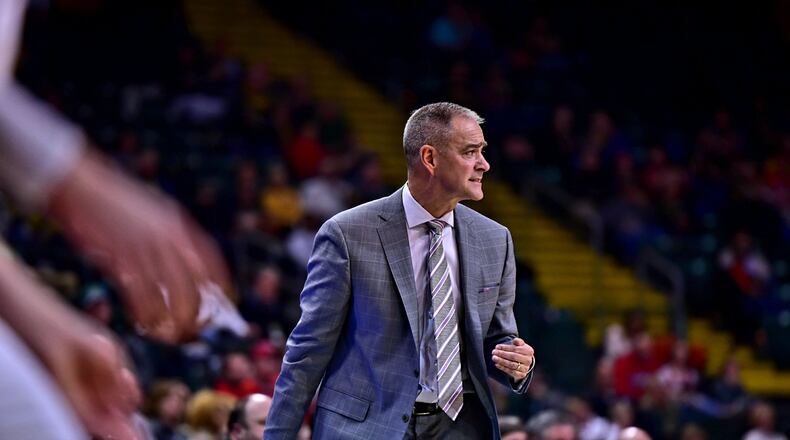 Wright State coach Scott Nagy on the sideline in a game against Miami on Dec. 5, 2018, at the Nutter Center. Joseph Craven/CONTRIBUTED
