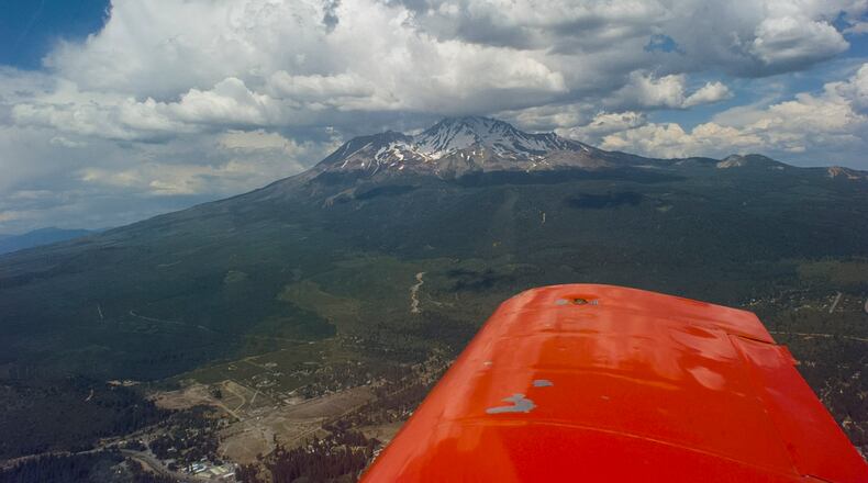 Mt. Shasta in California with its own local weather, 1997.