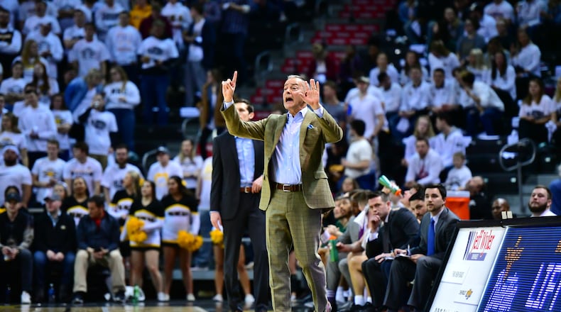 Wright State coach Scott Nagy directs his team during Friday night’s game at NKU. Joseph Craven/WSU Athletics