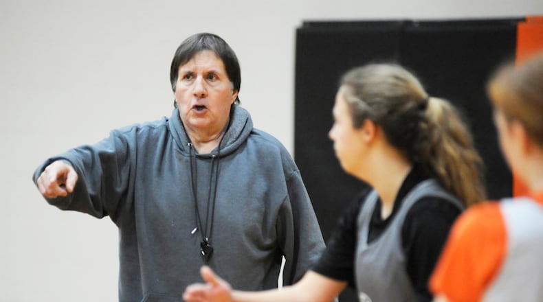Tim Gabbard is in his 39th season coaching the Waynesville High School girls basketball team. MARC PENDLETON / STAFF