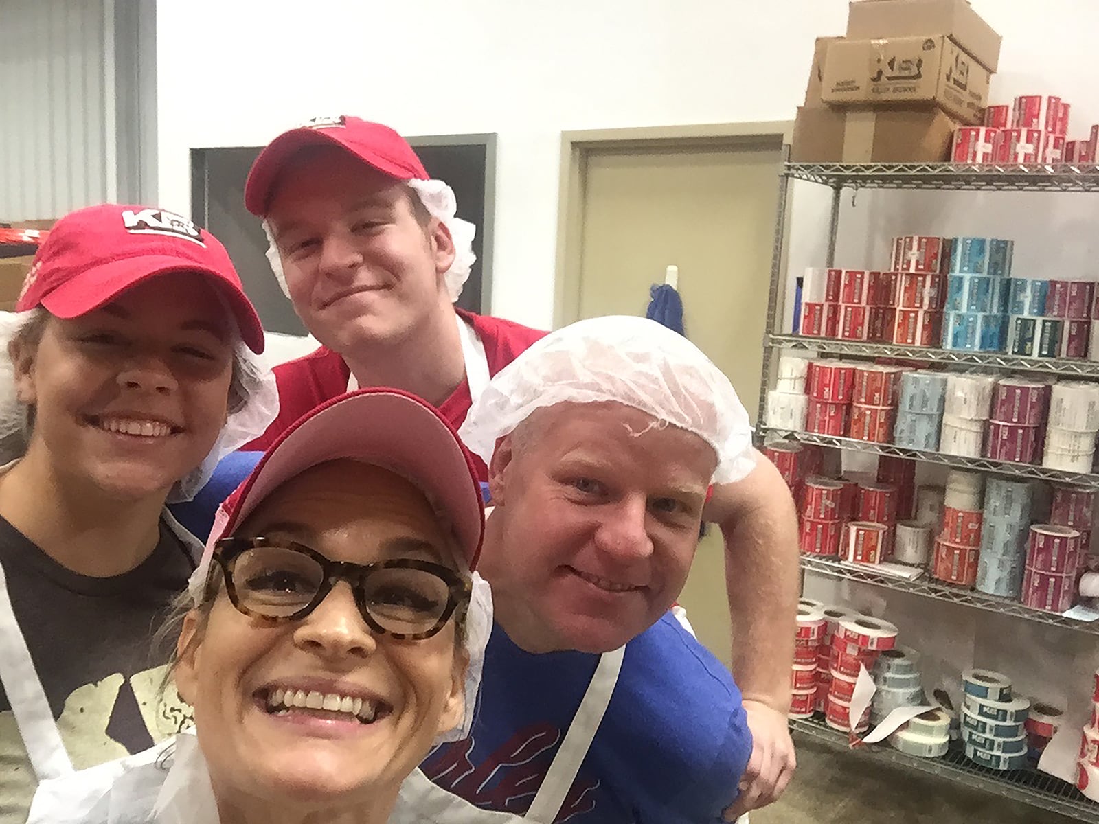 Ross (second from left) and her husband Matt and two of their three children, Samantha Ross Miller and Calvin Ross. All three of their children and their daughter in law work for the company, passing down the family tradition.