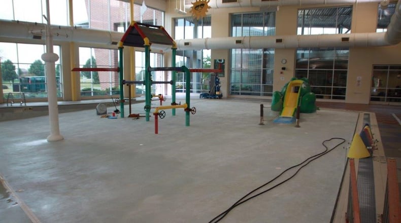 Vandalia is planning to replace this 17-year-old water feature at the Rec Center’s indoor water park. CONTRIBUTED