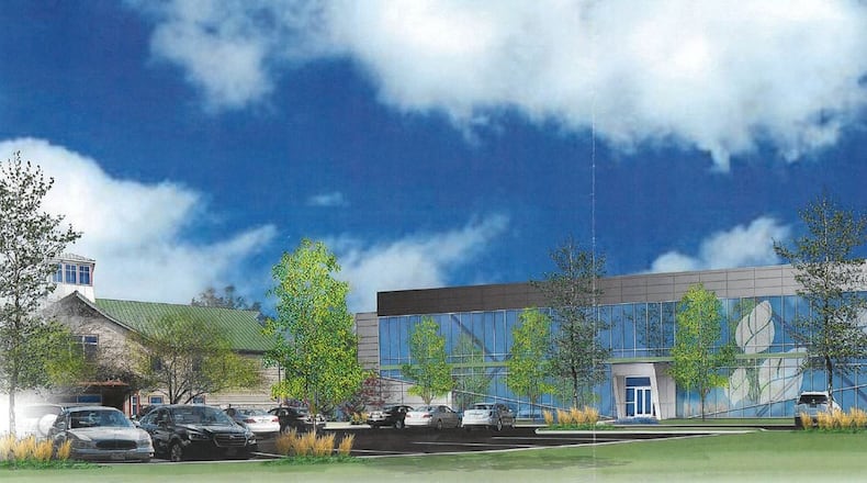 Ohio’s Hospice is moving into the final stages of a multi-million dollar expansion of its Washington Twp. campus. A rendering shows the proposed 31,000 square foot building being constructed by Synergy & Mills Development. CONTRIBUTED