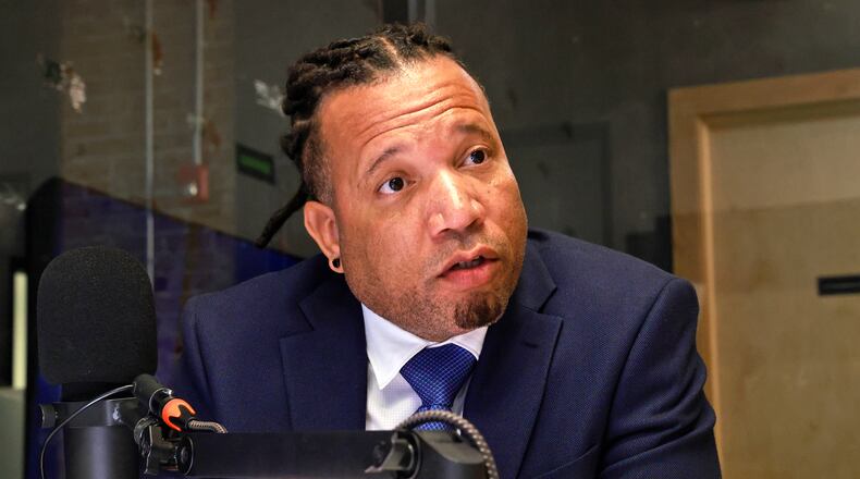 Jacob Payen, of the Haitian Community Alliance, talks about the group's purpose and bringing the community together Tuesday, Oct. 1, 2024. BILL LACKEY/STAFF