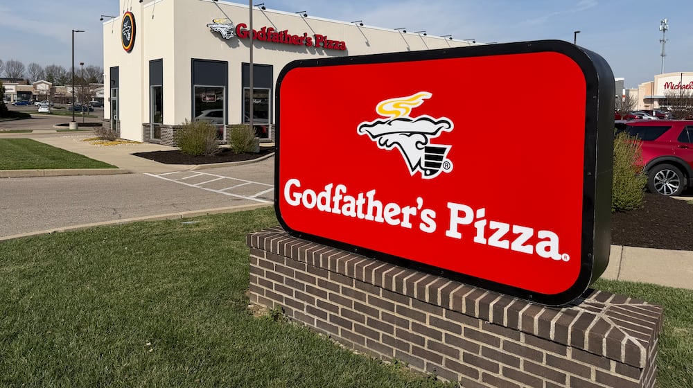Godfather's Pizza has opened at its new location in Sugarcreek Twp., off of Clyo Road. LONDON BISHOP/STAFF