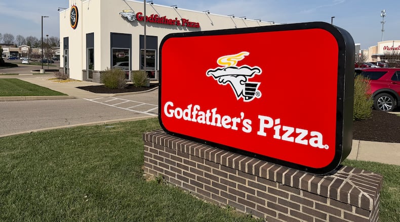 Godfather's Pizza has opened at its new location in Sugarcreek Twp., off of Clyo Road. LONDON BISHOP/STAFF