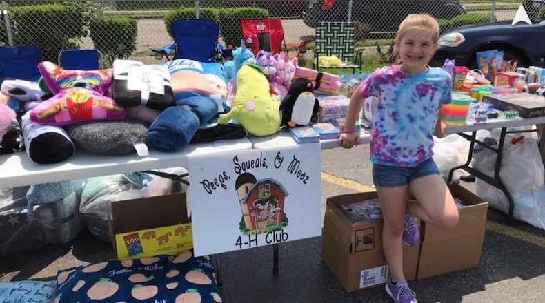 The Clark County 4-H Club The Clark County 4-H Peeps Squeals Mooz donated to kids impacted by the Dayton tornadoes. Contributed photo