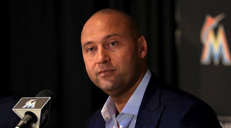 Derek Jeter, now a part owner of the Miami Marlins,said he would forgo his $5 million salary so employees could get paid through May 31.