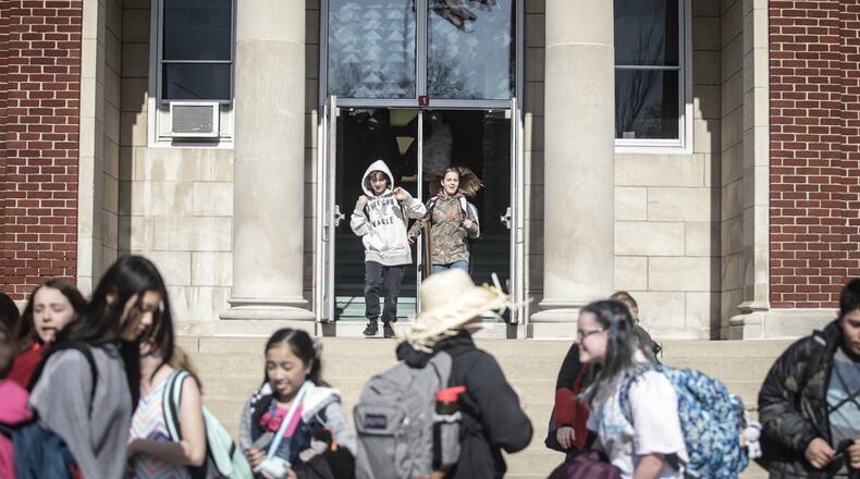 Troy City Schools will ask voters in November 2023 to approve a bond issue / tax levy to help build new schools, replacing buildings such as the more than 100-year-old Van Cleve school on East Main Street. Voters have rejected similar requests in the past. JIM NOELKER/STAFF