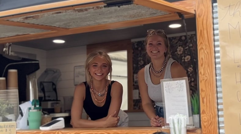 Aubree Keener and Evelyn Fields, owners of the local Whisk and Brew mobile coffee shop, participated in the Clark County Fair while growing up, and now as adults and food truck owners, they've come full circle to being vendors at the fair. CONTRIBUTED