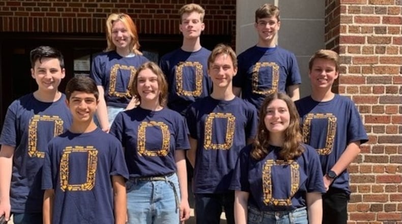 The Oakwood High School academic decathlon team has won 10 straight division national titles. CONTRIBUTED