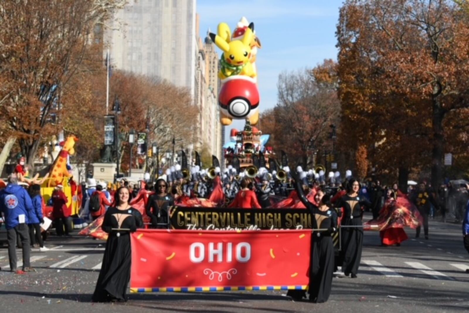 Centerville High School Jazz Band at the 2021 Macy's Thanksgiving Day Parade in New York City. CONTRIBUTED PHOTO