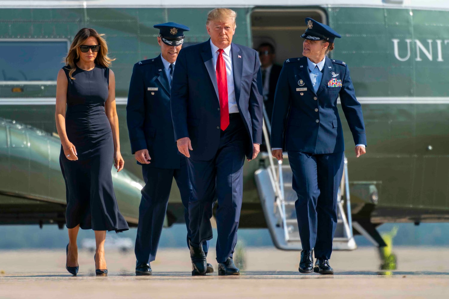 Trump in Dayton: Protesters setting up near Miami Valley Hospital