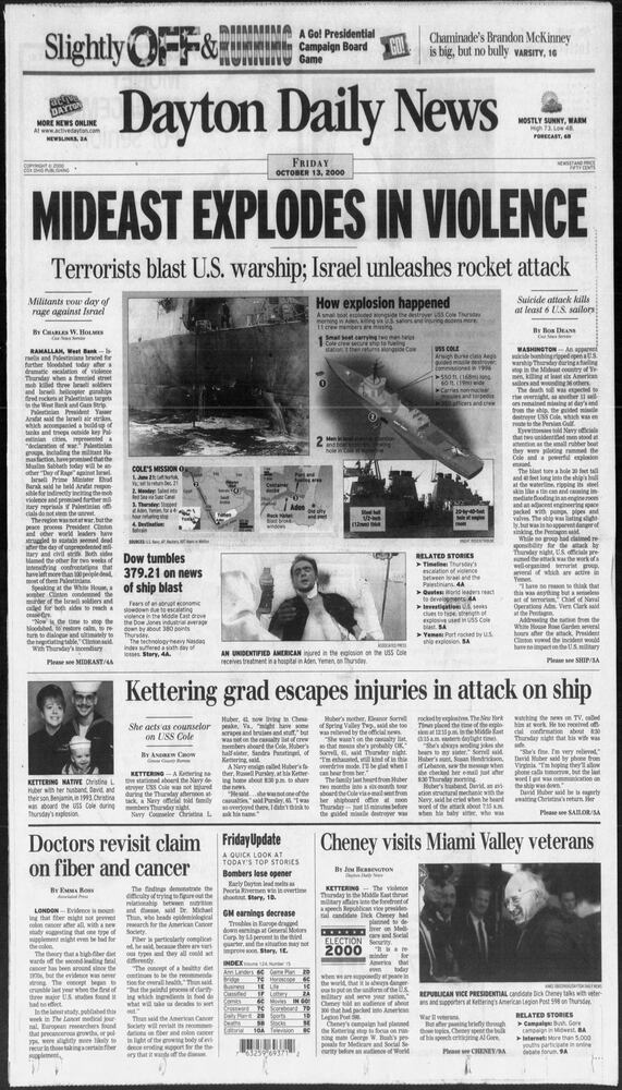 DDN Front pages history archives Friday 13th