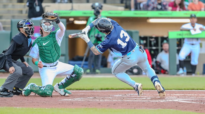 The Dayton Dragons played the West Michigan Whitecaps on Tuesday, April 22 at Day Air Ballpark. Michael Cooper/STAFF