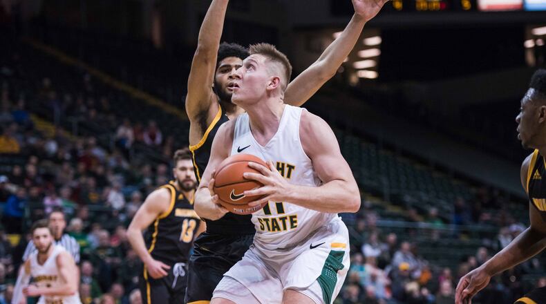 Wright State center Loudon Love scored 20 points and grabbed 12 rebounds Thursday night in the Raiders’ 56-54 win over Milwaukee at the Nutter Center. Joseph Craven/CONTRIBUTED