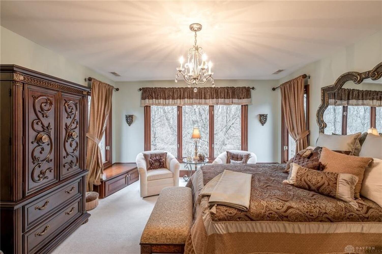 French country-style home offers grand social areas