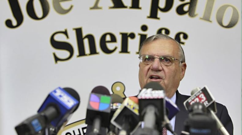 Maricopa County Sheriff Joe Arpaio speaks about U.S. District Court Judge Susan Bolton’s ruling that blocked the most controversial sections of Arizona’s new immigration law from taking effect, Wednesday, July 28, 2010, in Phoenix.