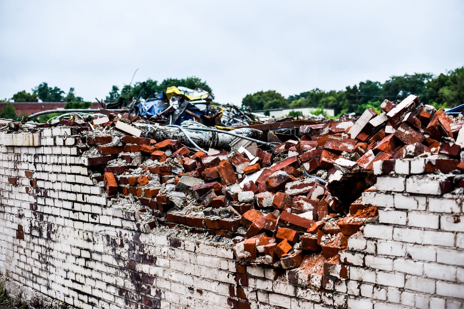 Demolition continues at former Franklin Boxboard building