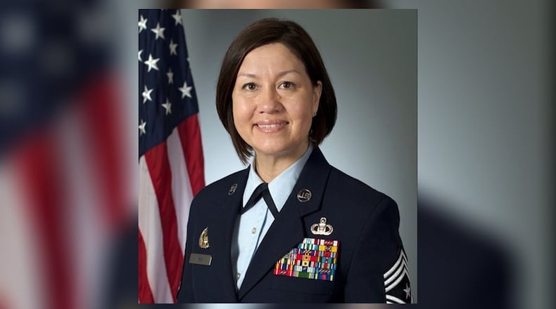 Chief Master Sgt. JoAnne S. Bass was selected June 19 to become the 19th chief master sergeant of the Air Force, becoming the first woman in history to serve as the highest-ranking noncommissioned member of a U.S. military service. (U.S. Air Force photo)