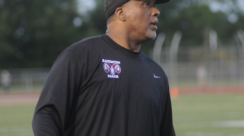 Trotwood coach Jeff Graham. Trotwood-Madison defeated Troy 48-0 in a Week 1 high school football game on Friday, Aug. 25, 2017. MARC PENDLETON / STAFF