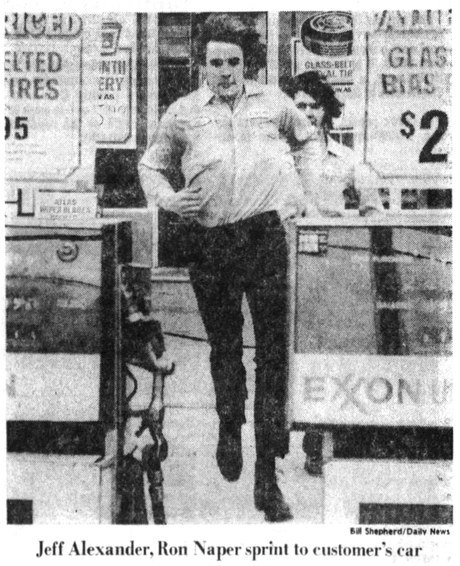 Ron Napier was an Exxon gas dealer in 1976 who liked to hustle to his customers.  DAYTON DAILY NEWS ARCHIVES