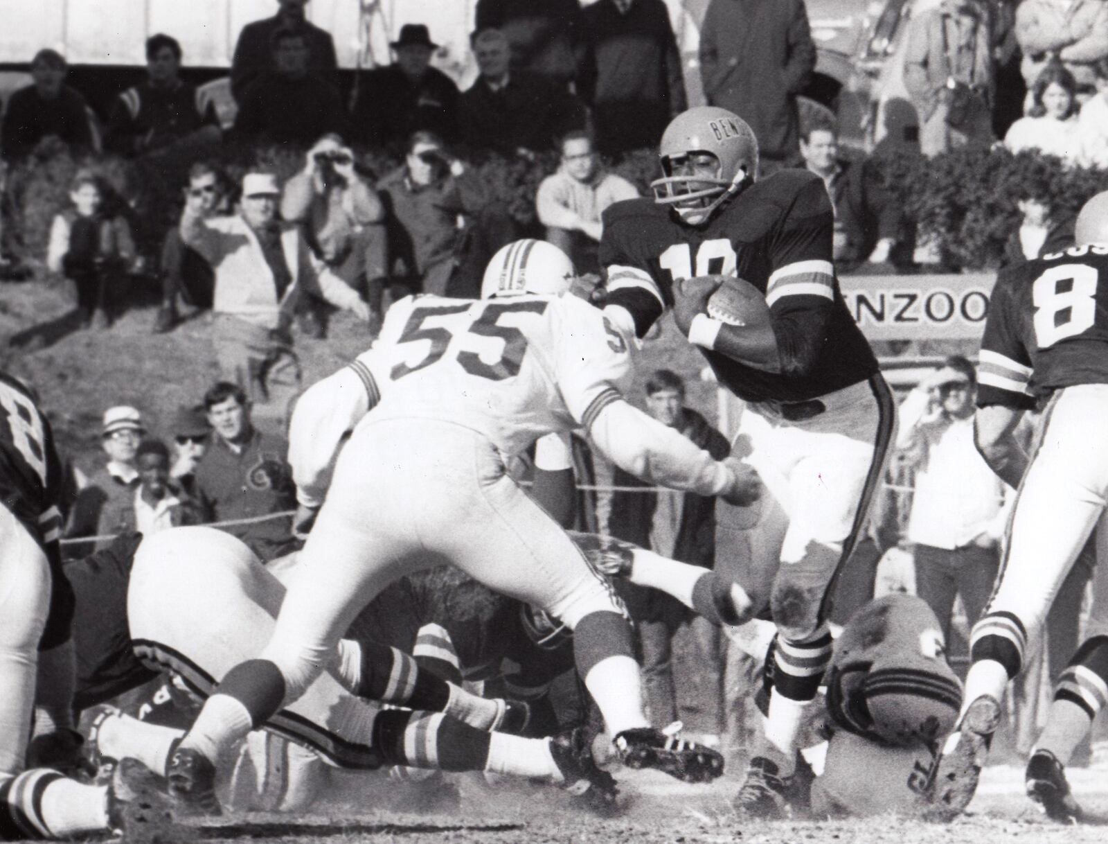 The Cincinnati Bengals running back Paul Robinson in a 1969 game. The Bengals played their first two seasons at the University of Cincinnatiâs Nippert Stadium. In 1970 the team moved to Riverfront Stadium and shared the space with the Cincinnati Reds.  DAYTON DAILY NEWS ARCHIVE
